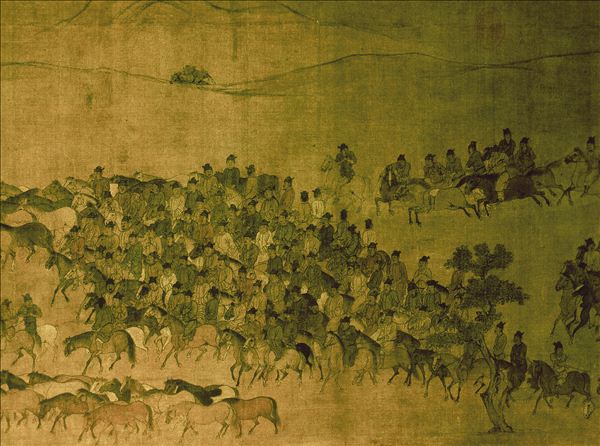 318,国画,国画人物,李公麟,《临韦偃放牧图》