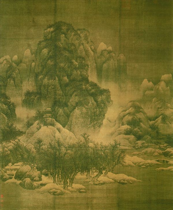 318,国画,国画山水,范宽,《雪景寒林图》