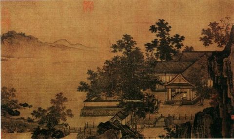 318,318艺术,刘松年,国画,国画山水,《四景山水图》
