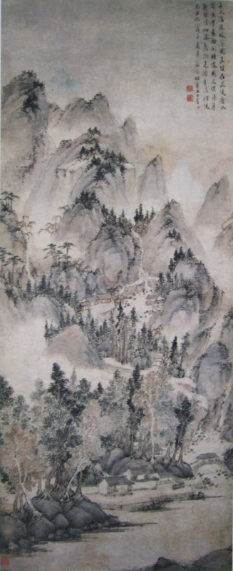 318,318艺术,美术鉴赏,国画,国画山水,张宏,《浮岚暖翠图》