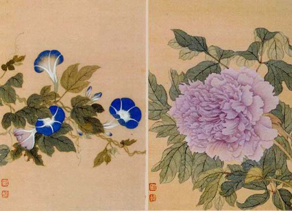 318,318艺术,美术鉴赏,国画花鸟,恽寿平,《花卉图》